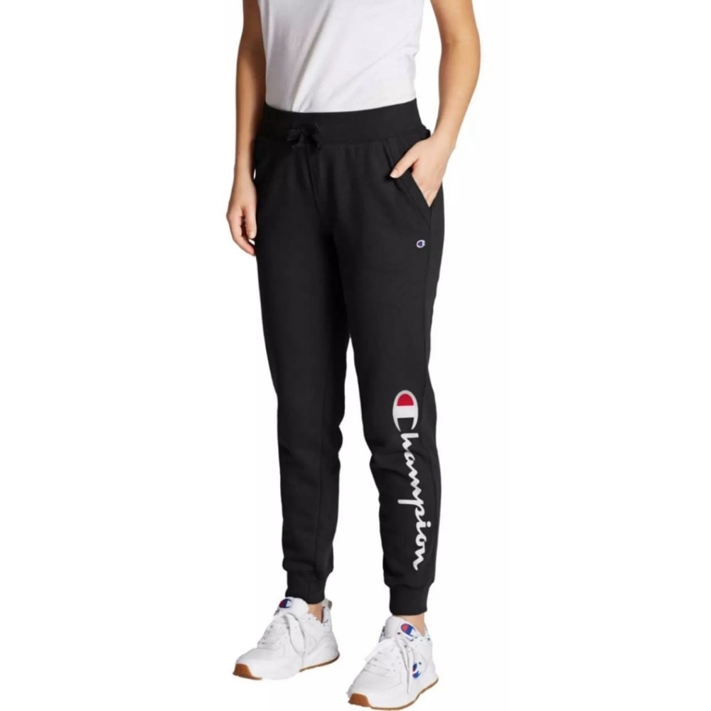 Champion Kids Black Sweatpants with Logo